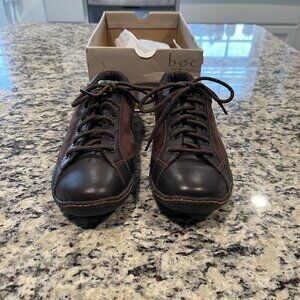 BOC Born Concepts Women’s 8 Frey Dark Brown Leather Comfort Fashion Shoes